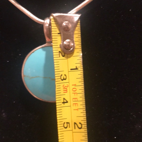 Sterling silver and turquoise pendant only. - Picture 4 of 5